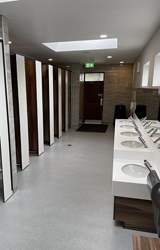 Modern clean toilet facilities