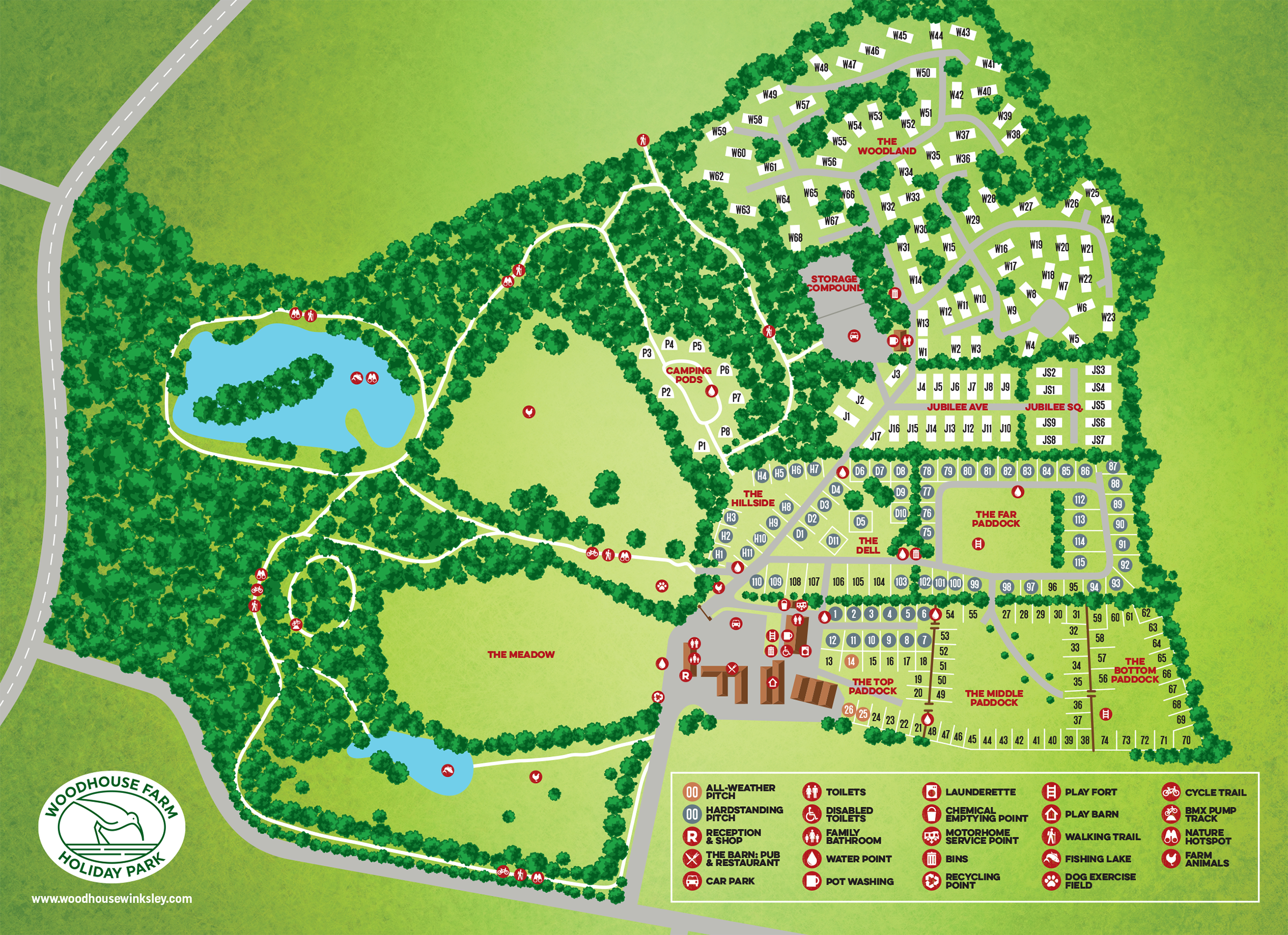 Woodhouse Farm Park Map